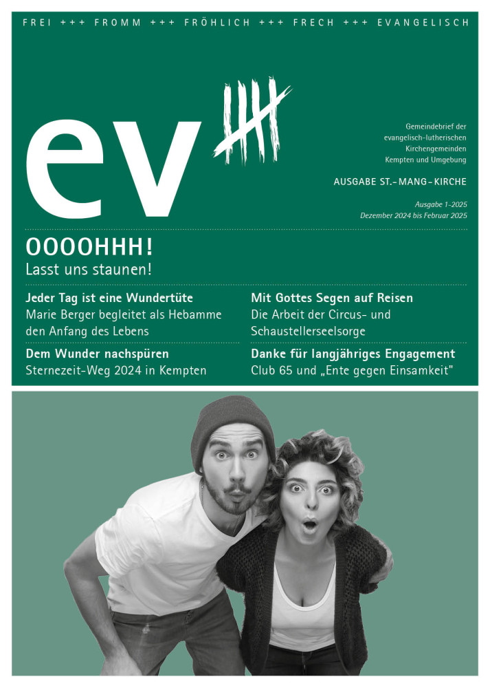 Gemeindebrief ev5 Titelseite Winter 2024/25 - Thema Oooohhh - Lasst uns staunen!